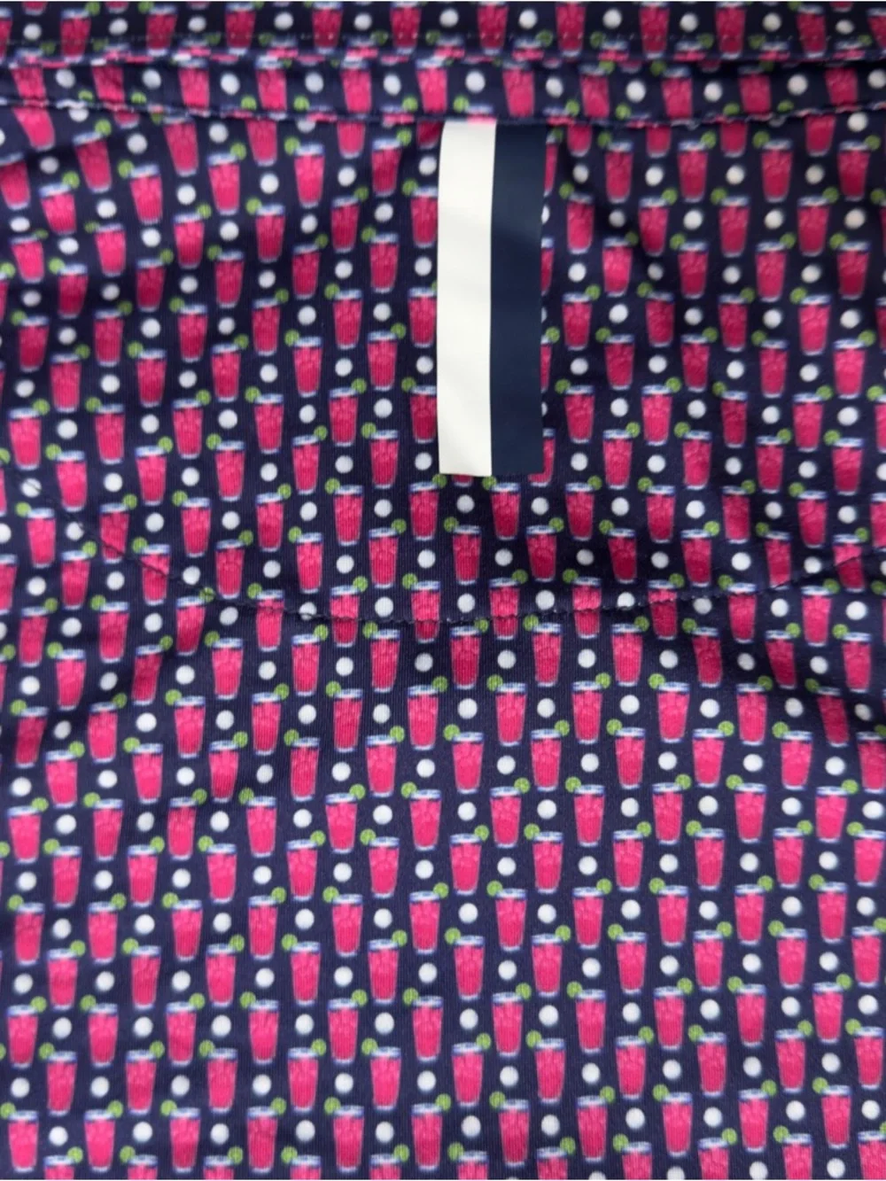 Rhoback Men’s XL Transfusion Cocktail Print Short Sleeve Performance Polo - Picture 5 of 10